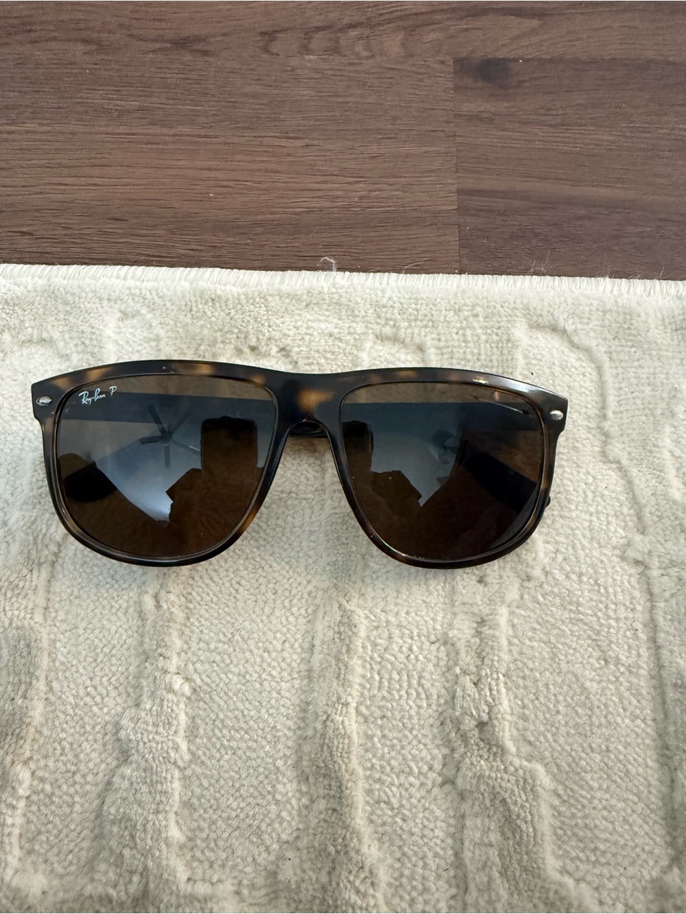 Ray-Ban Polarized Square Sunglasses – Brown Tortoise Frame